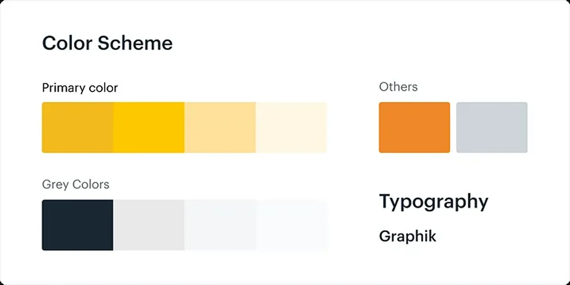Color scheme and typography