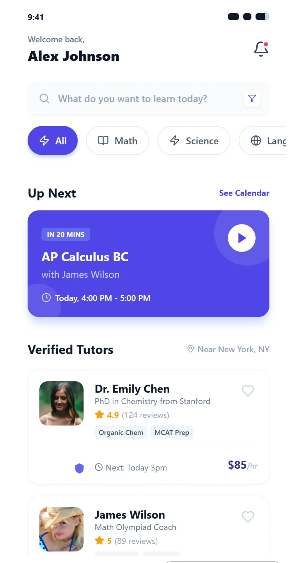 Sapience One app home screen